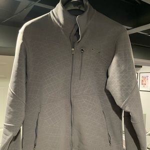 Under Armour Dervos Fleece Jacket Men's L Soft Shell Gray Patterned Coldgear